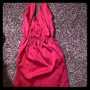 Silk halter dress, pink (fully lined) by Mattox